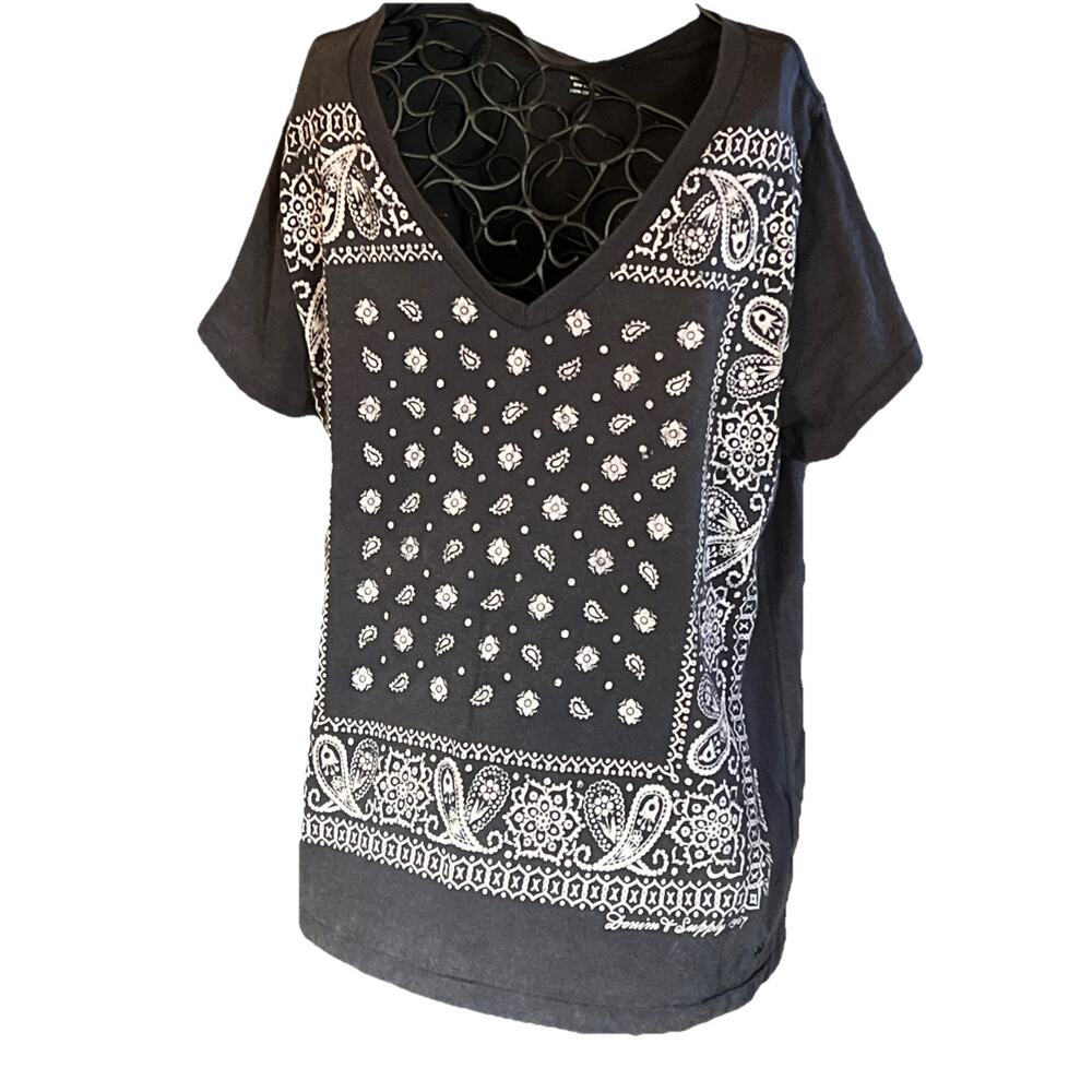 Denim Supply Ralph Lauren shirt Brown and White Size Medium
